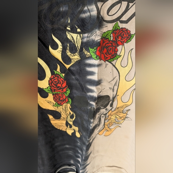 Poison mens graphic split skull band T-shirt size medium - Picture 4 of 8